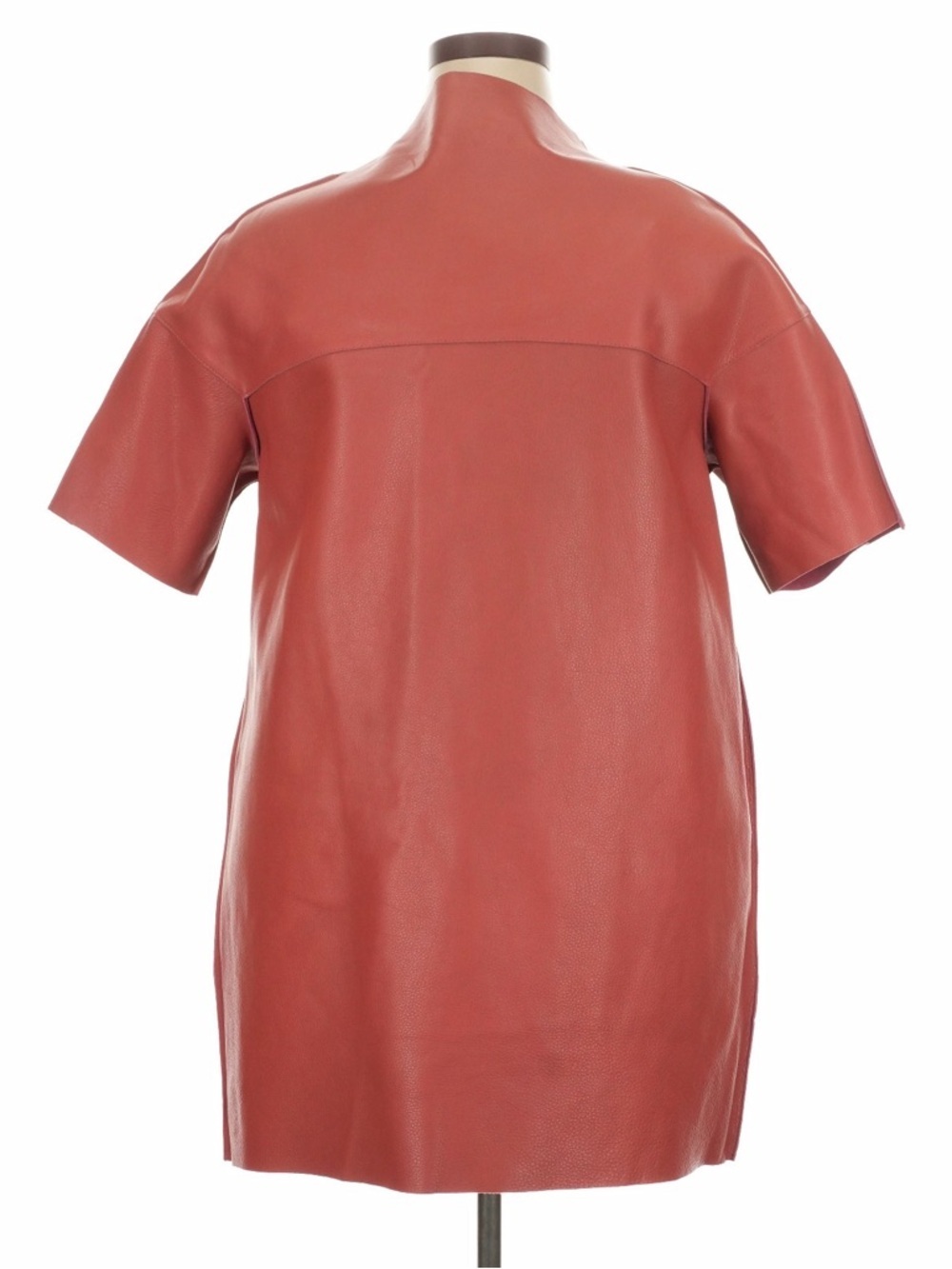 MARNI 100% Calf Leather Raspberry Pink Open Front Short Sleeve Jacket Size 42 - Picture 3 of 11